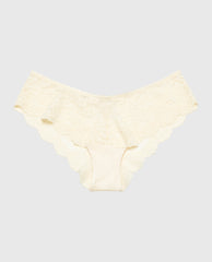 La Senza Diva Cheeky Panty with Timeless Lace in Pearled Ivory