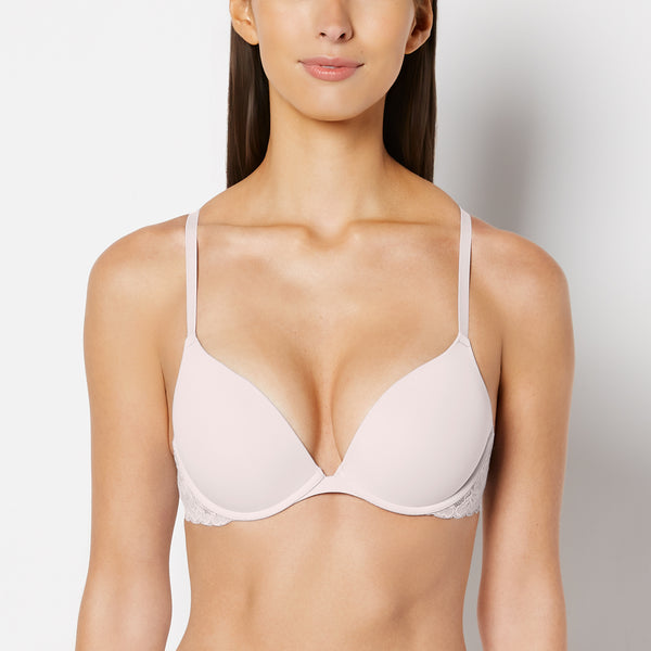 La Senza Push Up Bra with Poetic Lace Wing in Crystal Pink