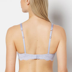La Senza Lightly Lined Full Coverage Bra with Timeless Lace Wing in Cosmic Sky
