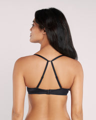 La Senza Sexy Gel Padding Plunge Bra BLACK / 34B