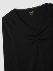 OVS Regular Fit Black Pure Cotton Jumper