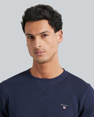 Gant Regular Fit Cotton Crewneck Sweatshirt Evening Blue / M