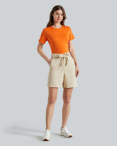 Gant Tie Belt Fluid Shorts – Relaxed Fit, Viscose Blend Desert Beige / 36