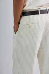 Pinstripe Pants White / 48