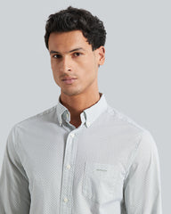 Gant Regular Micro Print Shirt – Regular Fit Cotton Printed Shirt Kalamata Green / M