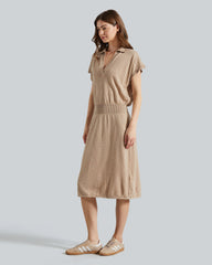 Gant Linen-Blend Collar Dress – Lightweight, Flowy Movement Horn Beige / M