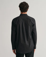 Regular Fit Poplin Shirt Black / S