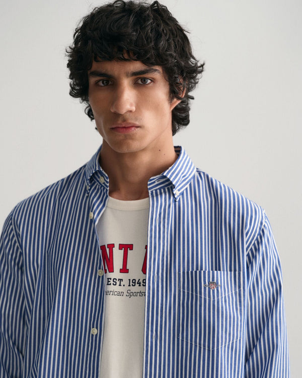 Regular Fit Striped Poplin Shirt