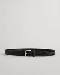 LEATHER ELASTIC BRAIDED BELT Black / 80X32