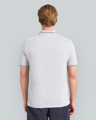 Tipped Piqué Polo Shirt Grey / L