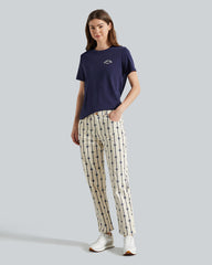 Straight Monogram Striped Jeans