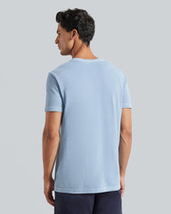 Sunfaded Slim Pique Short Sleeve T-Shirt Dove Blue / L