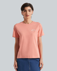 Regular Fit Arch Short Sleeve T-Shirt Peachy Pink / S