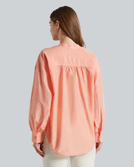 Gant Relaxed Cotton Silk Blouse – Soft Blend, Delicate Drape Peachy Pink / 36