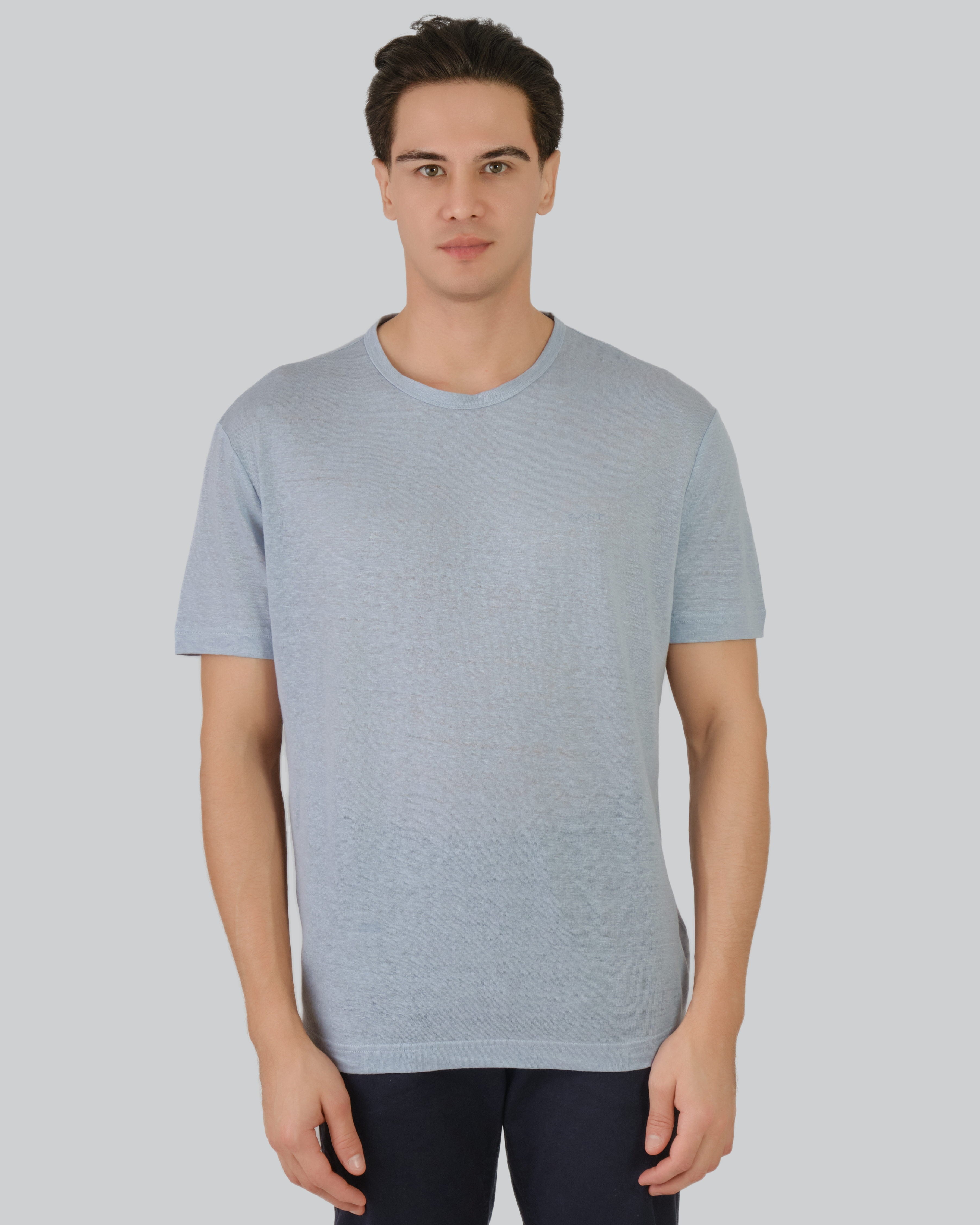Linen T-Shirt Dove Blue / M