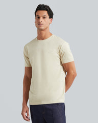 Slim Mercerized Short Sleeve T-Shirt Silky Beige / L