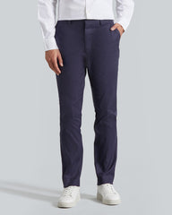 Slim Fit Cotton Linen Suit Pants Marine / 52