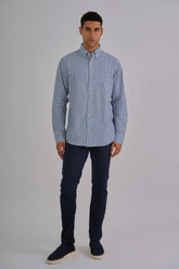 Slim Fit Cotton Linen Jeans Marine / 31X32