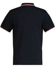 2-Color Tipped Piqué Polo Shirt Black / S