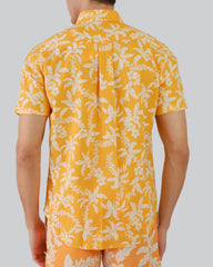 Regular Fit Cotton Linen Palm Shirt