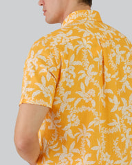 Regular Fit Cotton Linen Palm Shirt