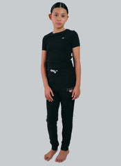 Teen Girls Shield Ribbed T-Shirt Black / 146/152