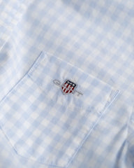 Kids Shield Gingham Poplin Shirt Light Blue / 92