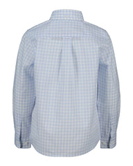Kids Shield Gingham Poplin Shirt Light Blue / 92