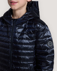 Teens Shiny Lightweight Padded Down Jacket Black / 134/140