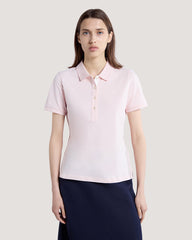 Contrast Collared Piqué Polo Shirt Pink / M
