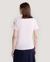 Contrast Collared Piqué Polo Shirt Pink / M
