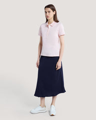 Contrast Collared Piqué Polo Shirt Pink / M