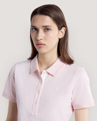 Contrast Collared Piqué Polo Shirt Pink / M