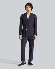 Gant Slim Db Hopsack Club Blazer – Classic & Tailored Evening Blue / 50