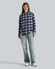 Relaxed Fit Checked Flannel Shirt Classic Blue / 36