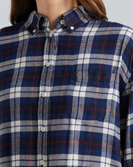 Relaxed Fit Checked Flannel Shirt Classic Blue / 36