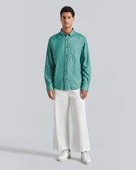 Gant Regular Herringbone Flannel Shirt – Regular Fit Cotton Flannel Deep Forest Green / XL