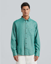 Gant Regular Herringbone Flannel Shirt – Regular Fit Cotton Flannel Deep Forest Green / XL