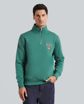 GRAPHIC HALF ZIP Green / L