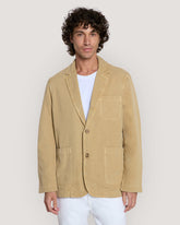 RELAXED CANVAS BLAZER Beige / 50