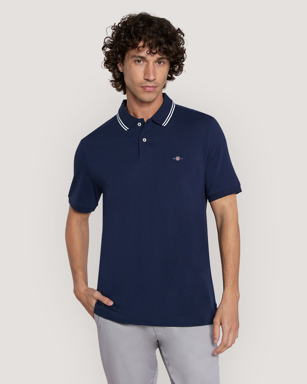 Tipping Collar Ss Polo MARINE / M