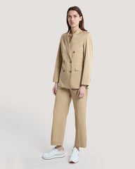 Slim Fit Cotton Blazer Beige / 36