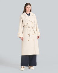 Linen Blend Trench Coat