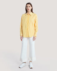 Creased Turn-Up Pants White / 36