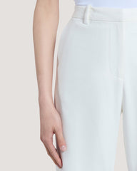 Creased Turn-Up Pants White / 36