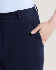 Creased Turn-Up Pants Blue / 36