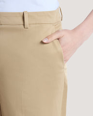 Cotton Suit Pants Beige / 36