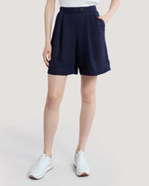 Tailored Linen Shorts Blue / 36
