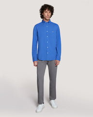 REG SOLID SEERSUCKER SHIRT Blue / M