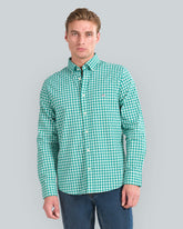 REG CLASSIC POPLIN CHECK SHIRT Green / L